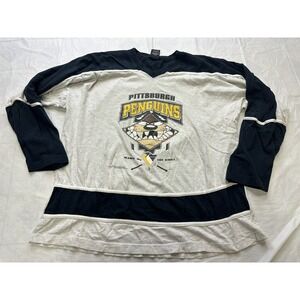 Vintage 1995 Pittsburgh Penguins Looney Tunes Taz Long Sleeve T-shirt